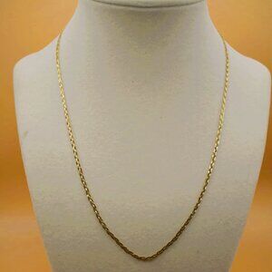ITALIAN 14K REAL GOLD  Crinkle Link Chain